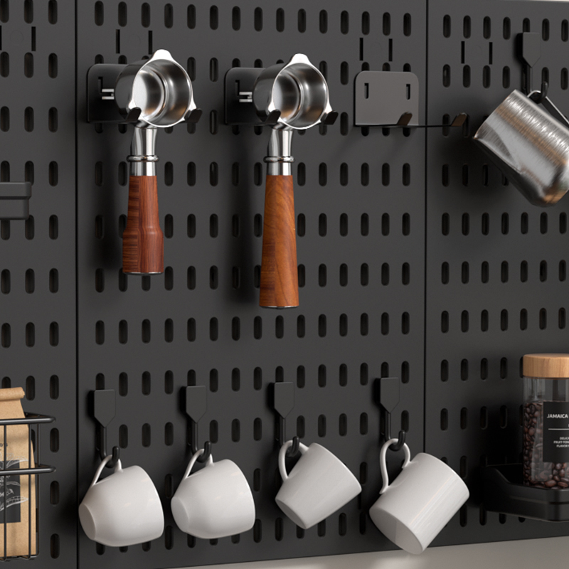 Wall Mounted Coffee Bar Pegboa - Coffee Equipment Organizer 评论和价格