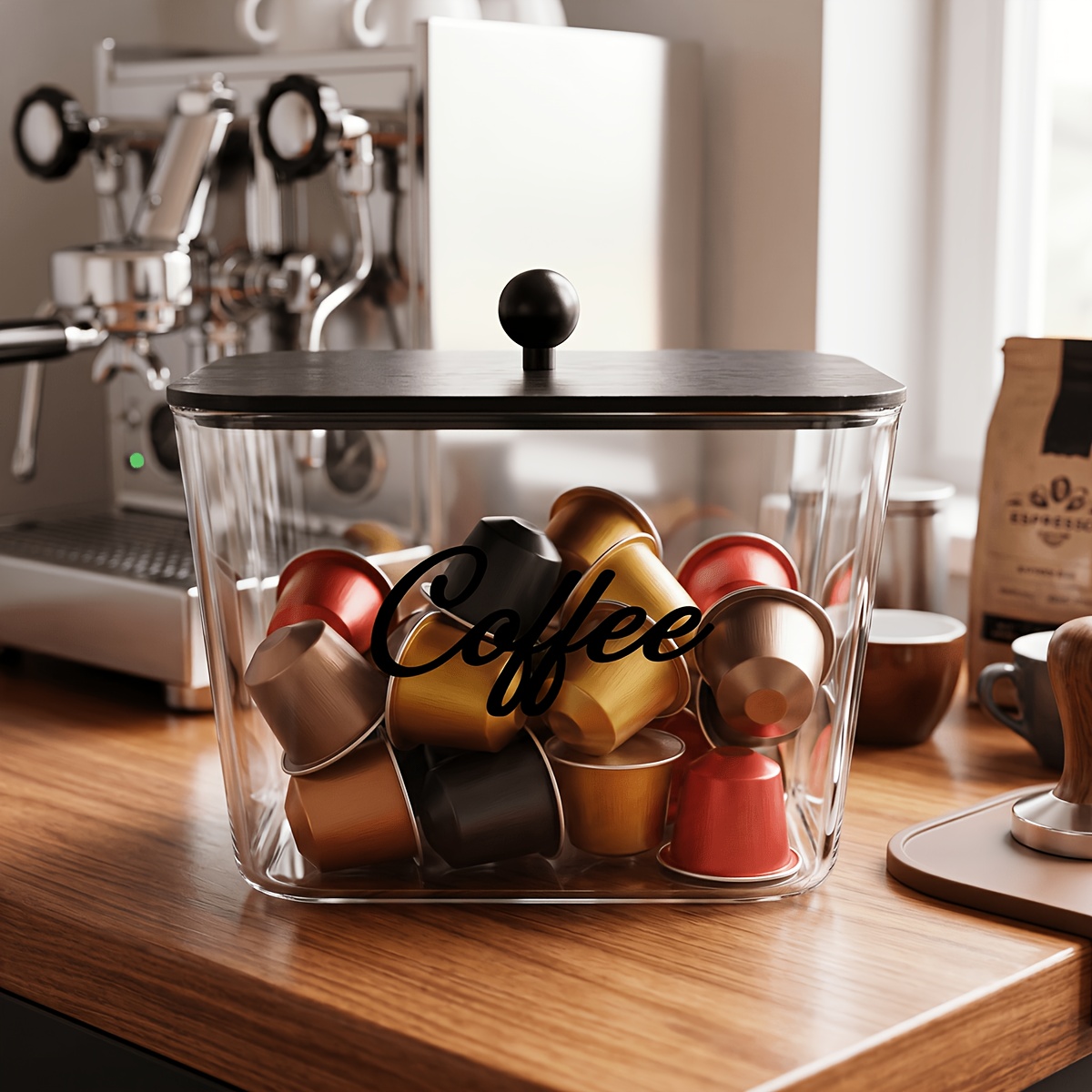 Coffee Pod Holder with Lids Pl - Coffee Equipment Organizer 评论和价格