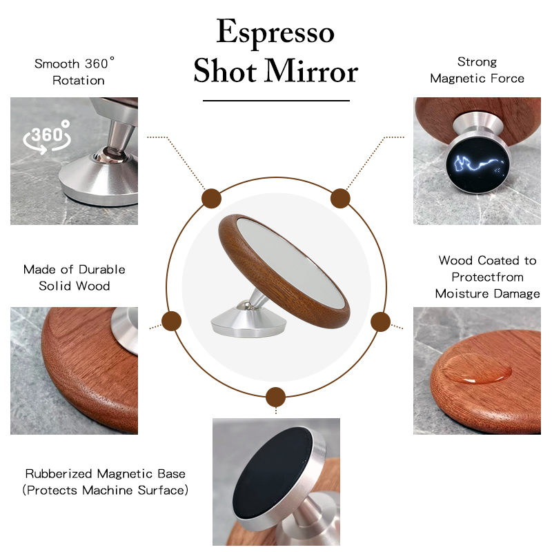 Espresso Shot Mirror Magnetic  - Coffee Equipment Holder 评论和价格